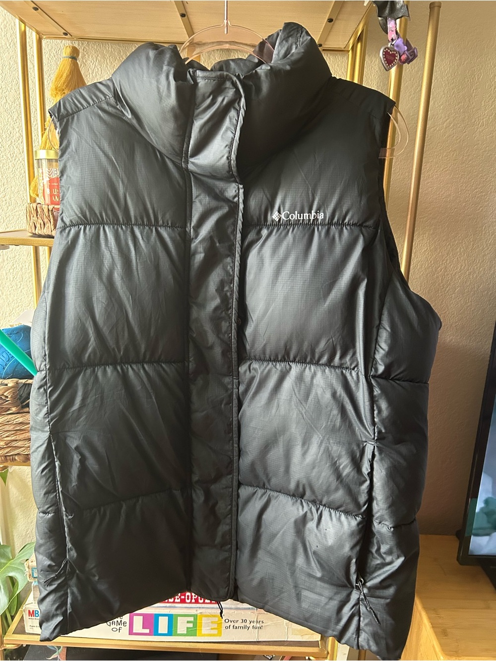 Columbia Black Puffer Vest XL